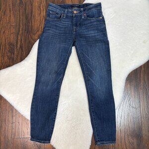 Lucky Brand Jeans 4/27 Ankle Lolita Skinny Low-Rise Stretch Medium Wash Blue